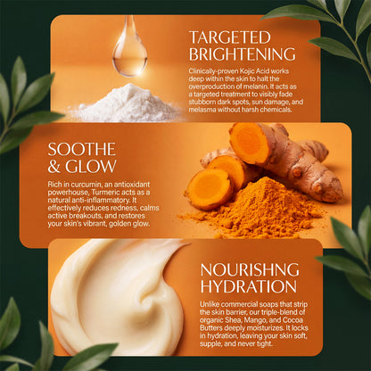 Radiance Complexion Bar: Kojic Acid & Turmeric